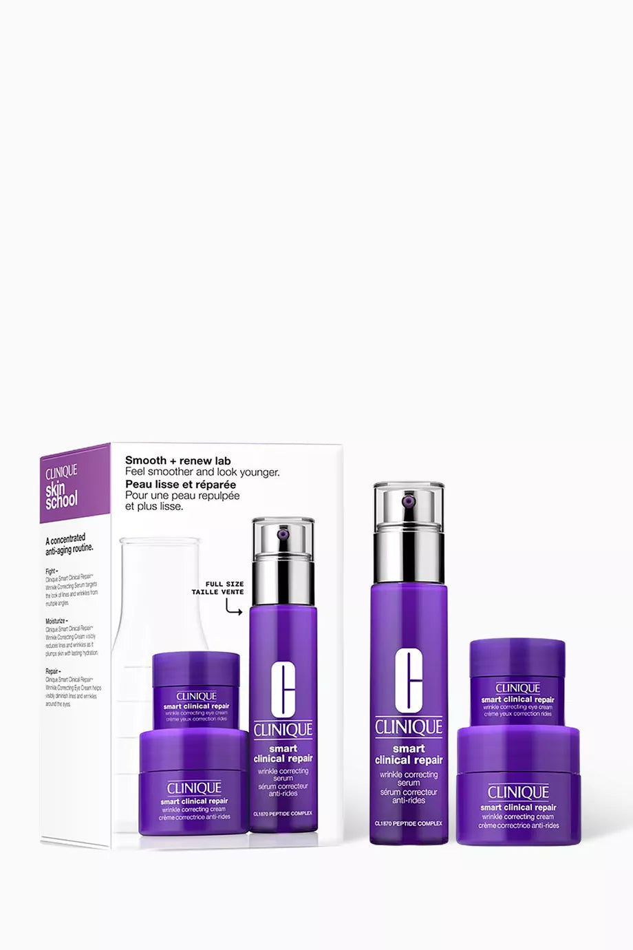 Clinique Smooth and Renew Lab Deluxe Serum Skincare Set